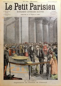 Eksperimenter med Foucaults pendul ved Pantheon i Paris, fra 